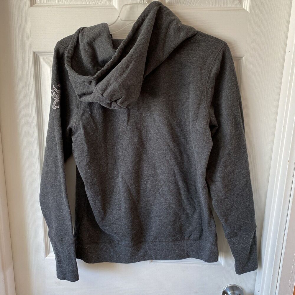 Browning Hoodie Women’s Medium Pouch Thumbholes Grey Pullover - Picture 6 of 11